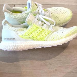 Brand new ultra boost neon yellow size 10